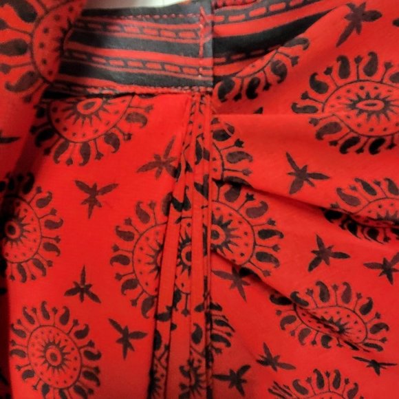 Red and Black Pre Stitched PRE-PLEATED Saree Adjustable Waist - NEW! - Picture 8 of 10